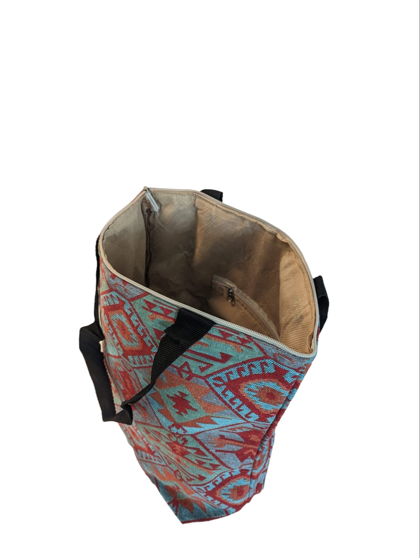 Elegant Cotton Tote, Beach Bag β Intricate Kilim Design, Aztec Print, Bohemian - The Humble Crescent