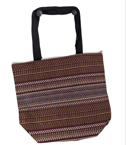 Elegant Chenille Tote, Beach Bag — Intricate Kilim Design, Aztec Print, Bohemian